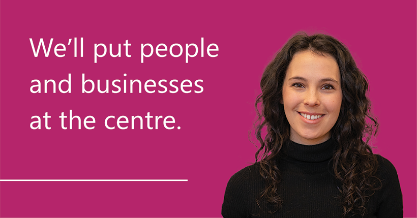 Social media tile 3 - We'll put people and businesses at the centre