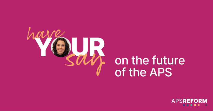 Have your say pink banner