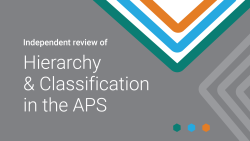 Independent review of Hierarchy & Classification in the APS